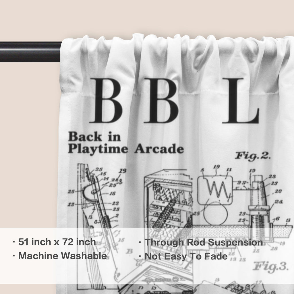 Back in Playtime Arcade 51 x 72 in Door Curtain (QUE)