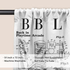Back in Playtime Arcade 51 x 72 in Door Curtain (QUE)