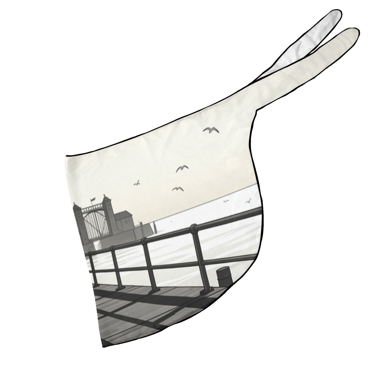 Orlok Silent-Film Pier Beach Sarong Wrap (QUE)