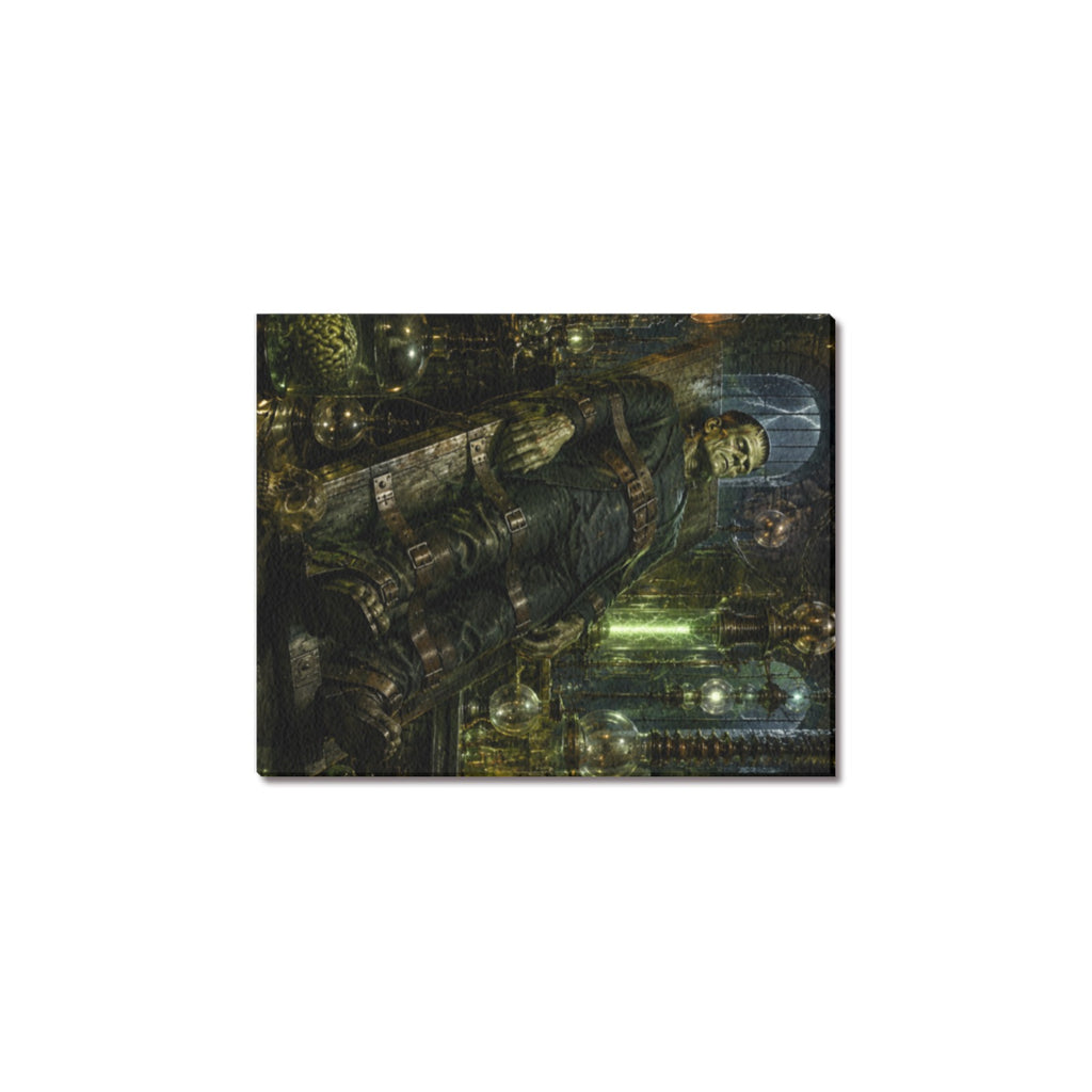 Frankenstein Laboratory Folio Frame Canvas Print 8"x10"