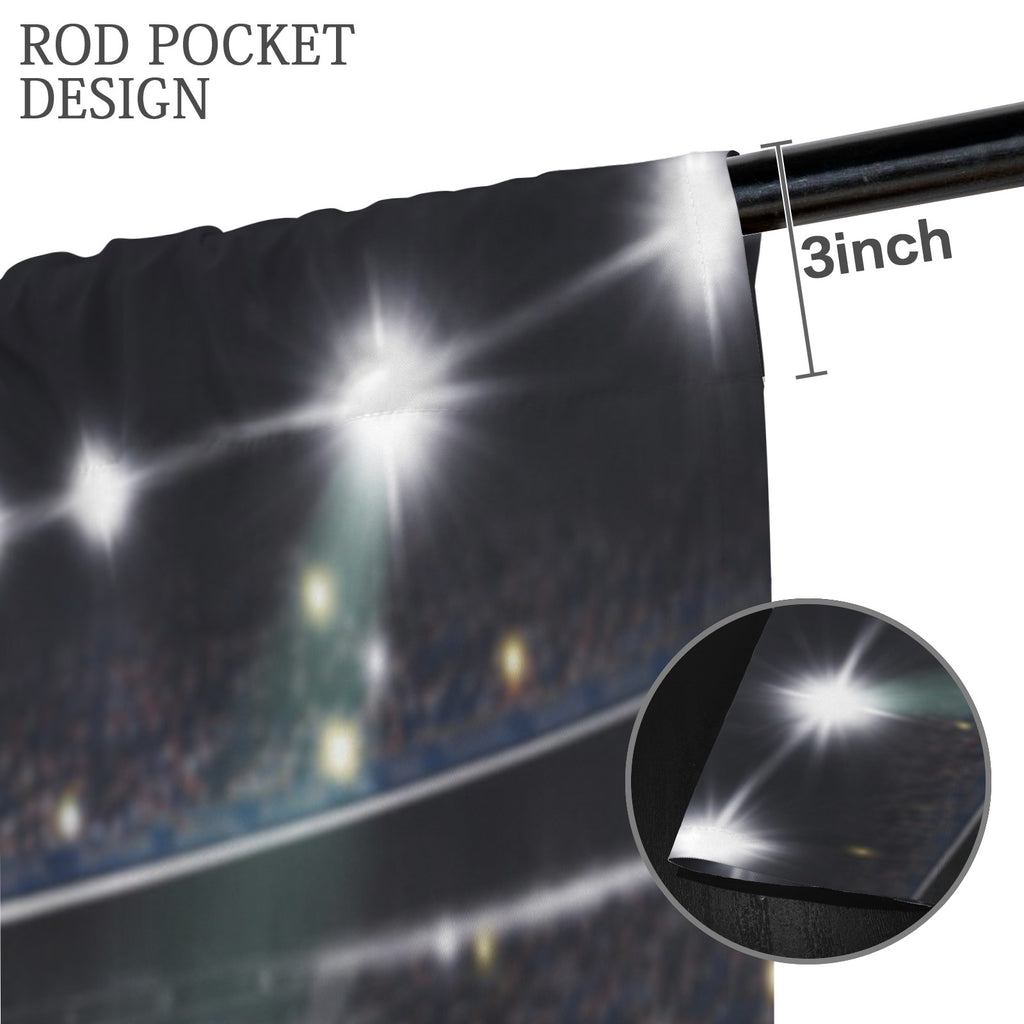 Football Season Field Lines 52 x 84 in Window Curtain Set