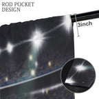 Football Season Field Lines 52 x 84 in Window Curtain Set