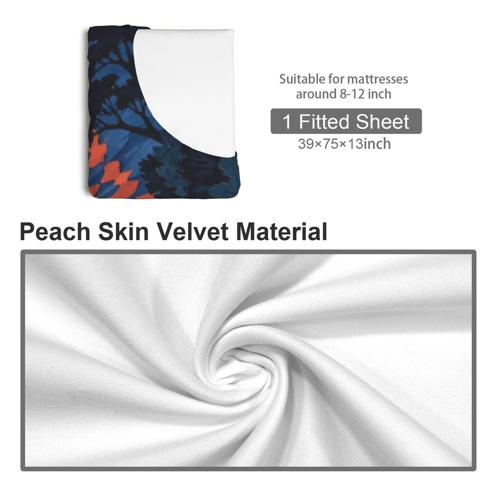 Golden Gate Moon Reflection Fitted Sheet 39x75x13inch (QUE)