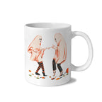 Friendly Skeleton Dance 11 oz White Ceramic Mug