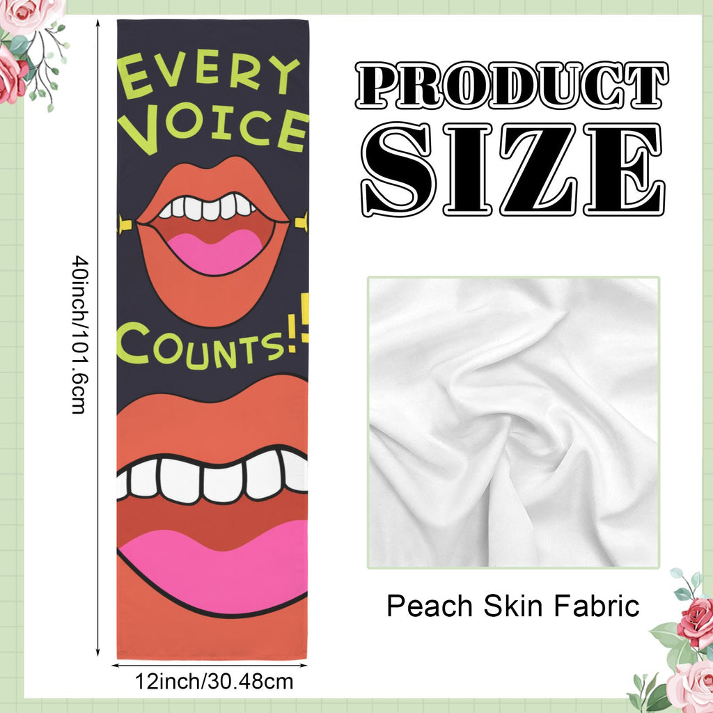 Every Voice Counts 12 x 40 in Polyester Peach Skin Tapestry