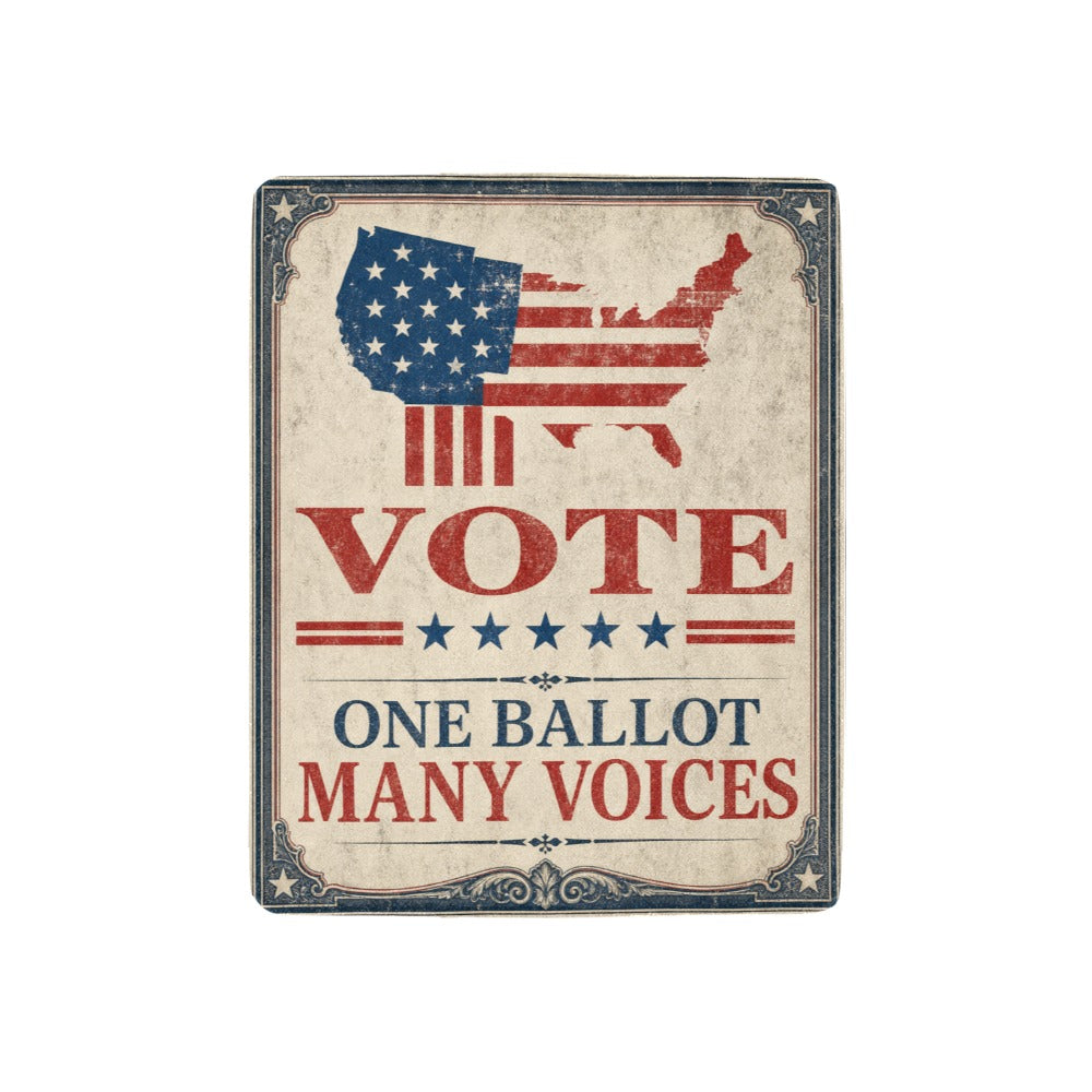 One Ballot Many Voices 32 x 48 in Micro Fleece Blanket