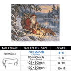 Santa Frozen Pond 178cm x 140cm Rectangular Tablecloth 70x55inch (QUE)
