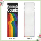 Community Counts 12 x 40 in Polyester Peach Skin Tapestry