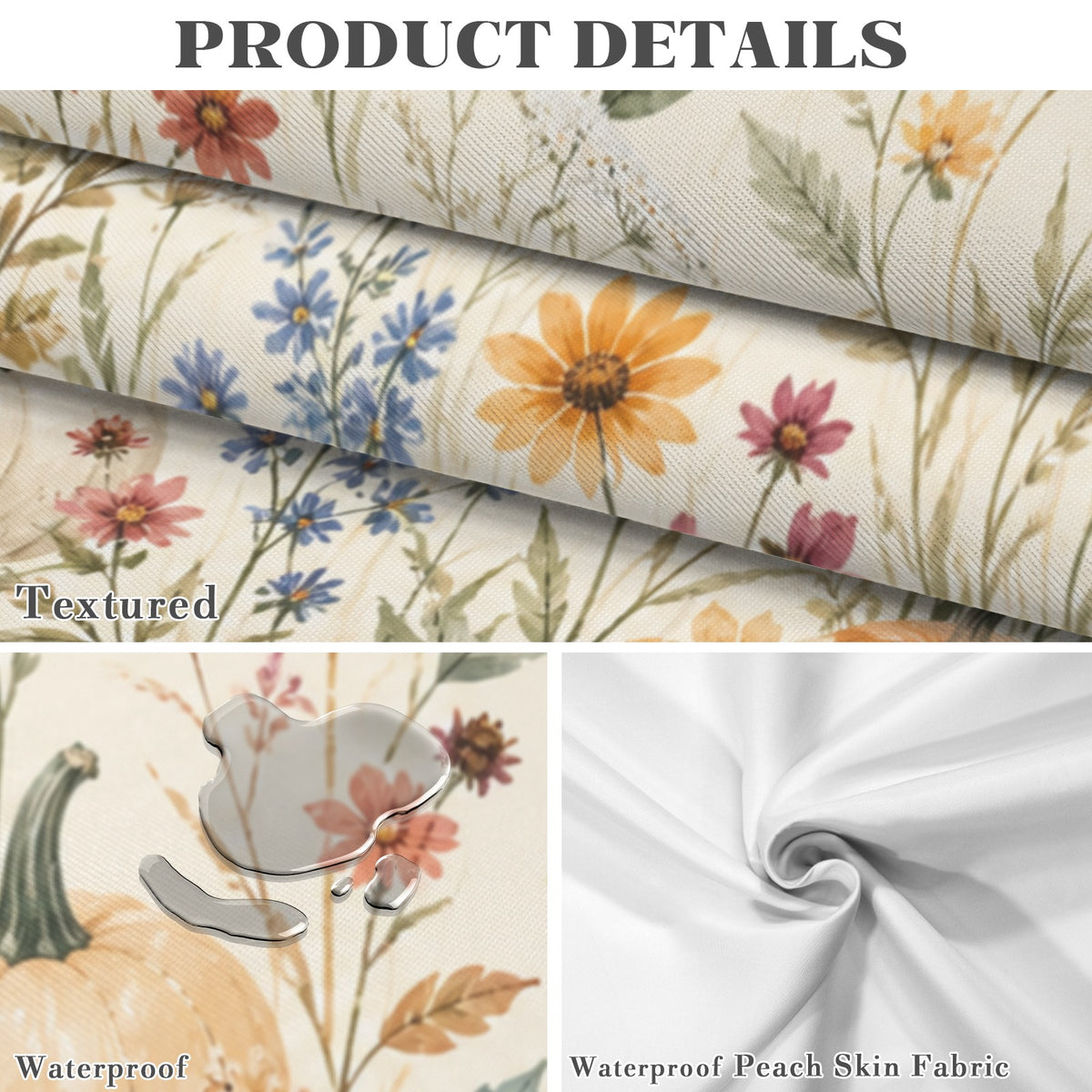 Wildflower 178cm x 140cm Rectangular Tablecloth 70x55inch (QUE)
