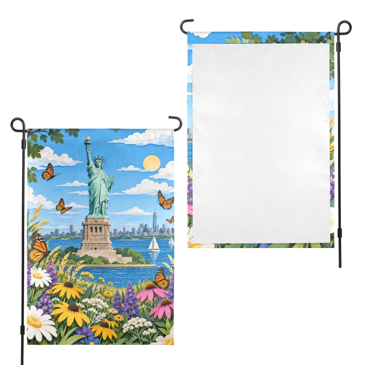 Liberty Wildflower Coast 12 x 18 in Garden Flag