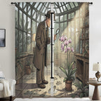 Sherlock Holmes Orchid Greenhouse 52 x 84 in Window Curtain Set