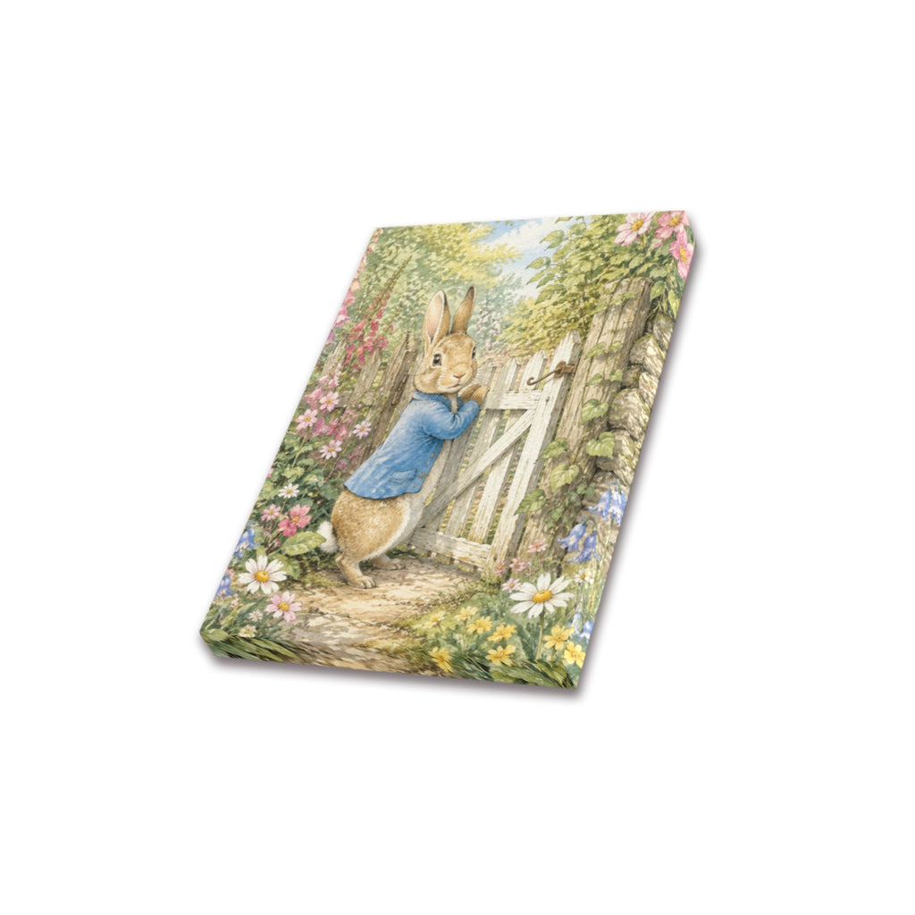 Peter Rabbit Garden Gate Frame Canvas Print 8"x10"