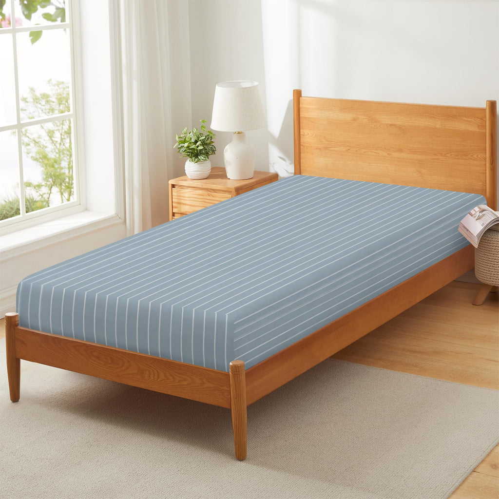 Patched Memory Quilt Fitted Sheet 39x75x13inch (QUE)