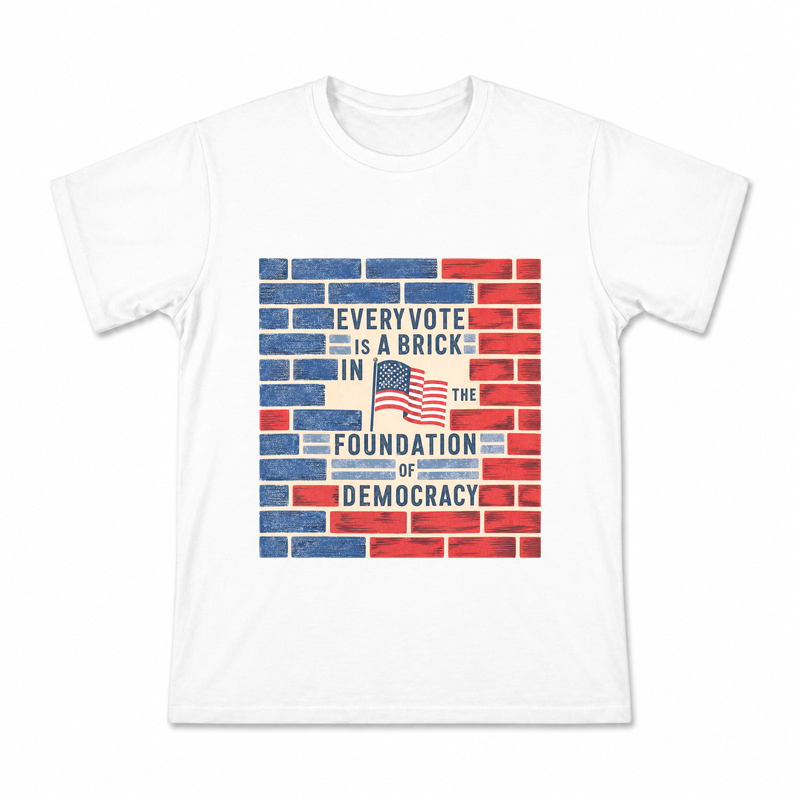 Men's Ballot Is the Blueprint Graphic T-Shirt on a white T-shirt.