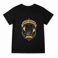 Women's Ghostly Equations Classroom Graphic T-Shirt on a black T-shirt.