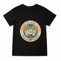 Women's Paddles And Tiles Graphic T-Shirt on a black T-shirt.