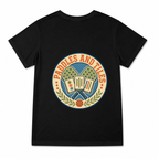 Women's Paddles And Tiles Graphic T-Shirt on a black T-shirt.