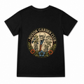 Women's Poison Garden Club Graphic T-Shirt on a black T-shirt.