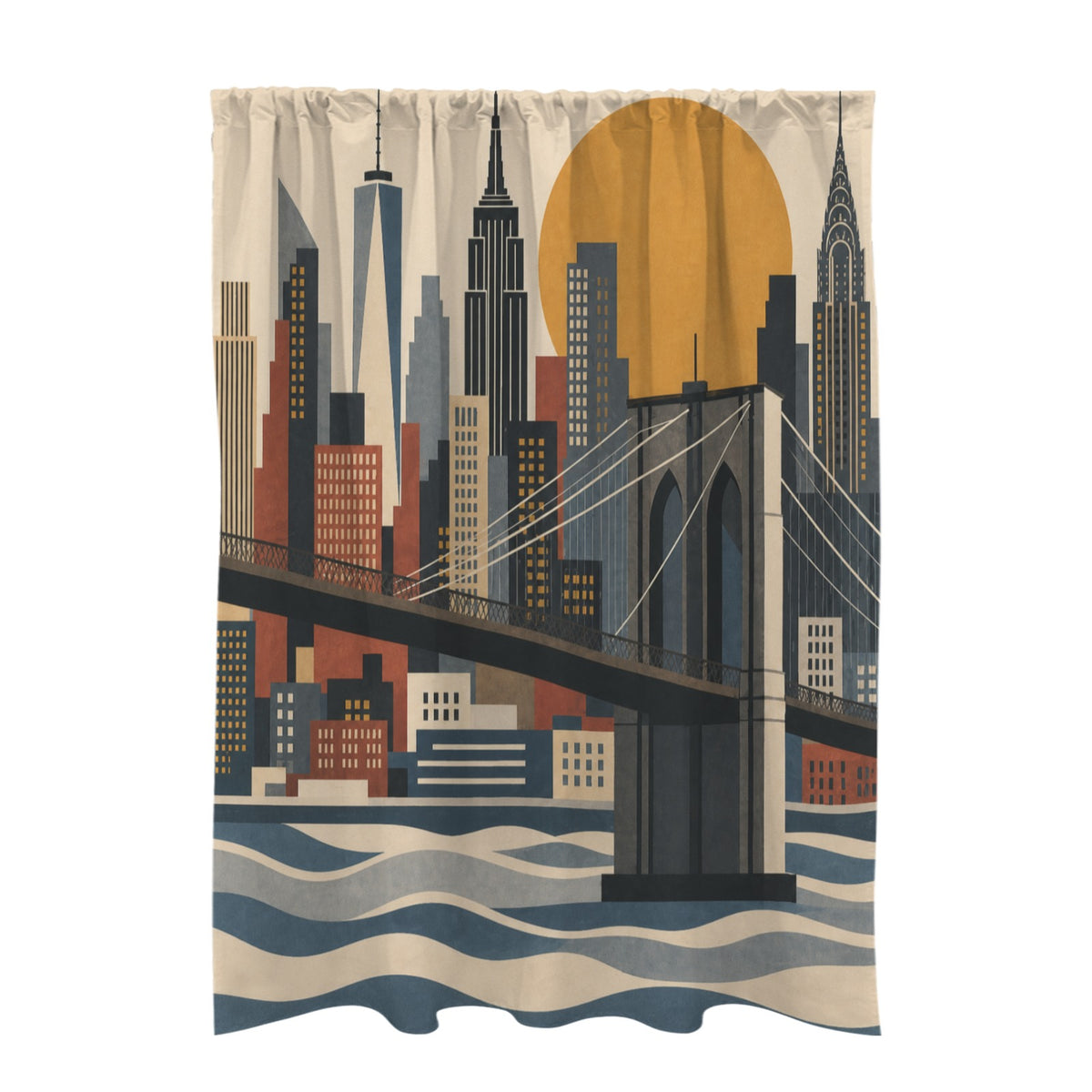 Brooklyn Bridge Perspective 51 x 72 in Door Curtain (QUE)