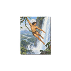 Tarzan Waterfall Swing Frame Canvas Print 8"x10"