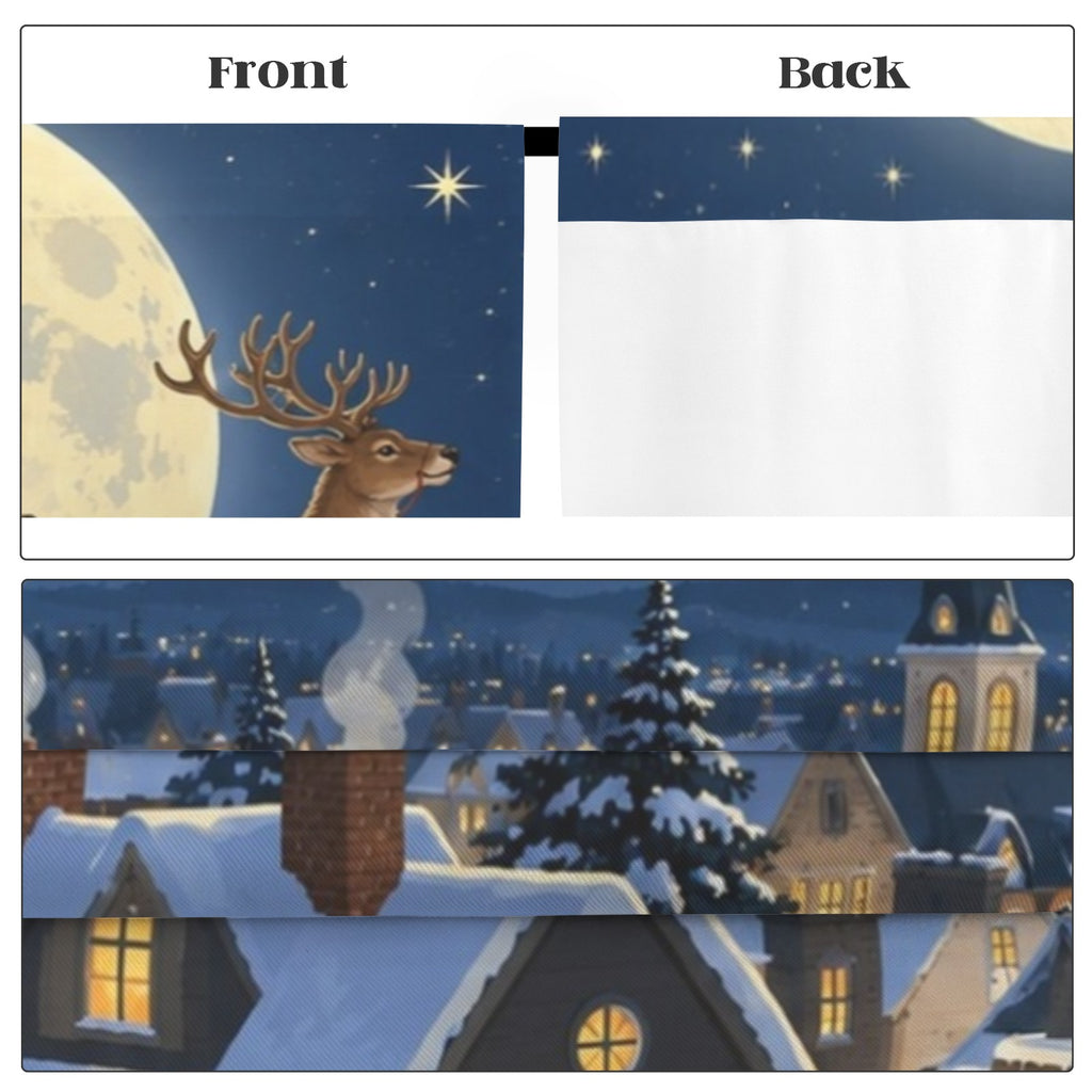 Santa Sky Sled 52 x 84 in Window Curtain Set