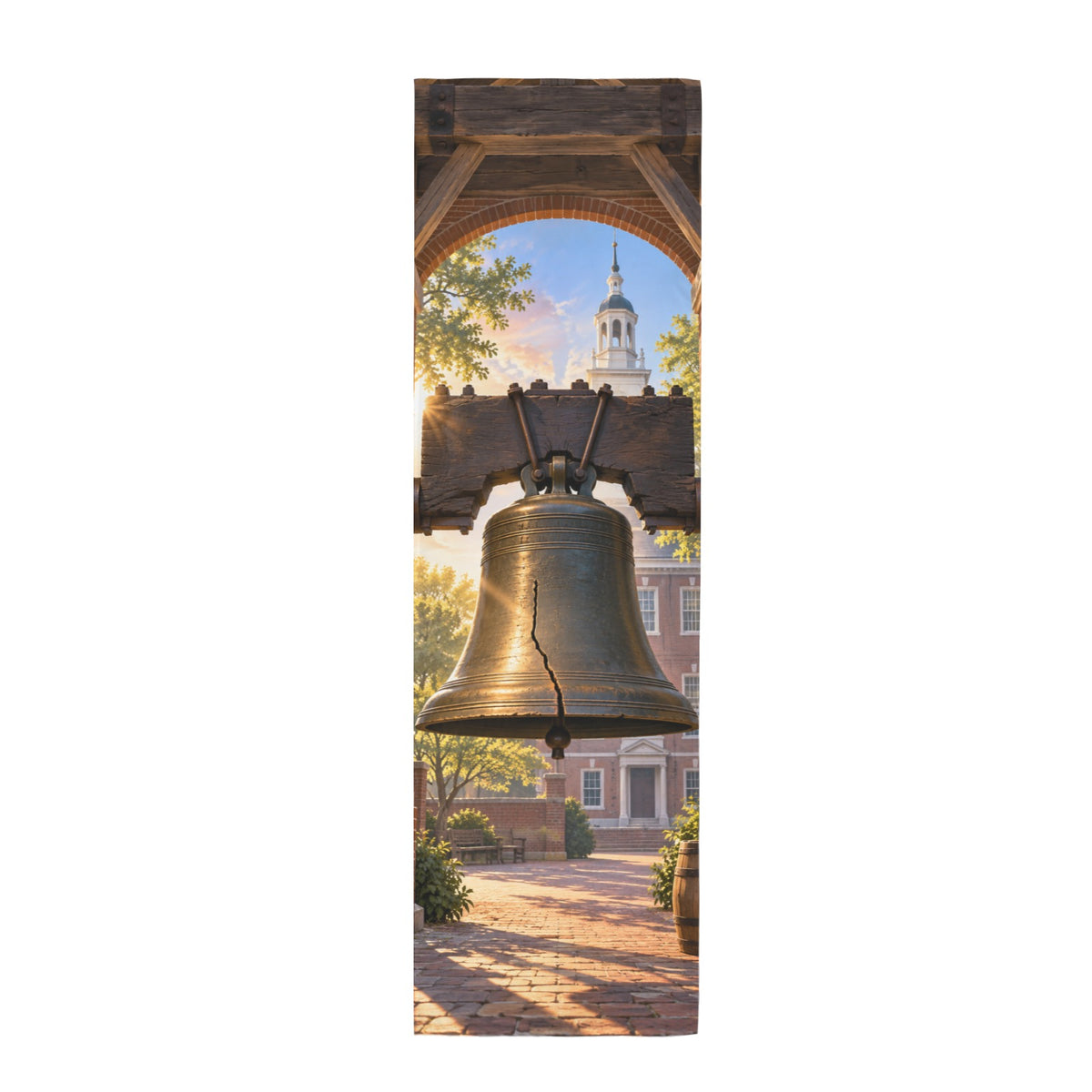Colonial Courtyard 12 x 40 in Polyester Peach Skin Tapestry