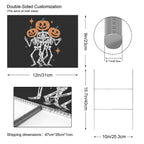 Pumpkin Skeleton Night 12 x 9 in House Sign