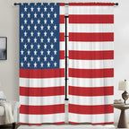 Accessible Ballot Stripes 52 x 84 in Window Curtain Set