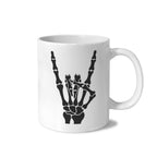 Skeleton Picnic at Dusk 11 oz White Ceramic Mug