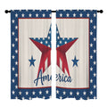 America Script Vote 52 x 84 in Window Curtain Set