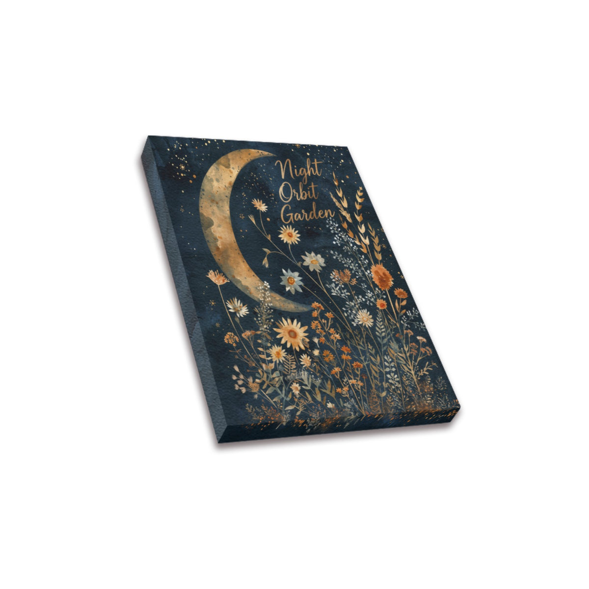 Night Orbit Garden Frame Canvas Print 8"x10"