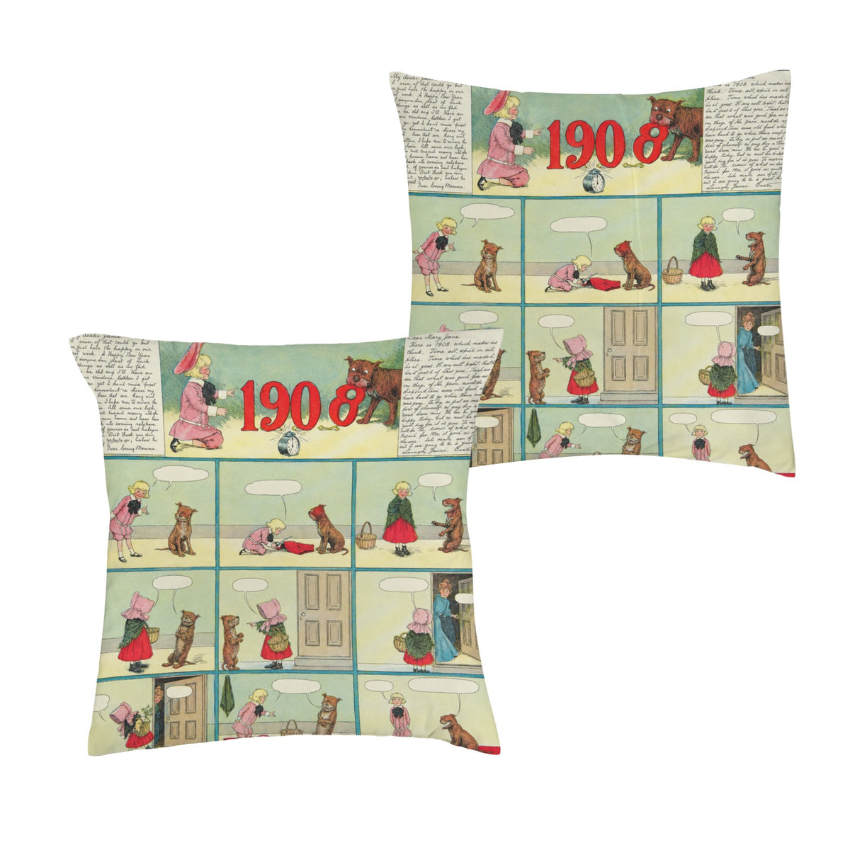 1908 Buster Brown comic page 16 x 16 in Envelope Pillow Case