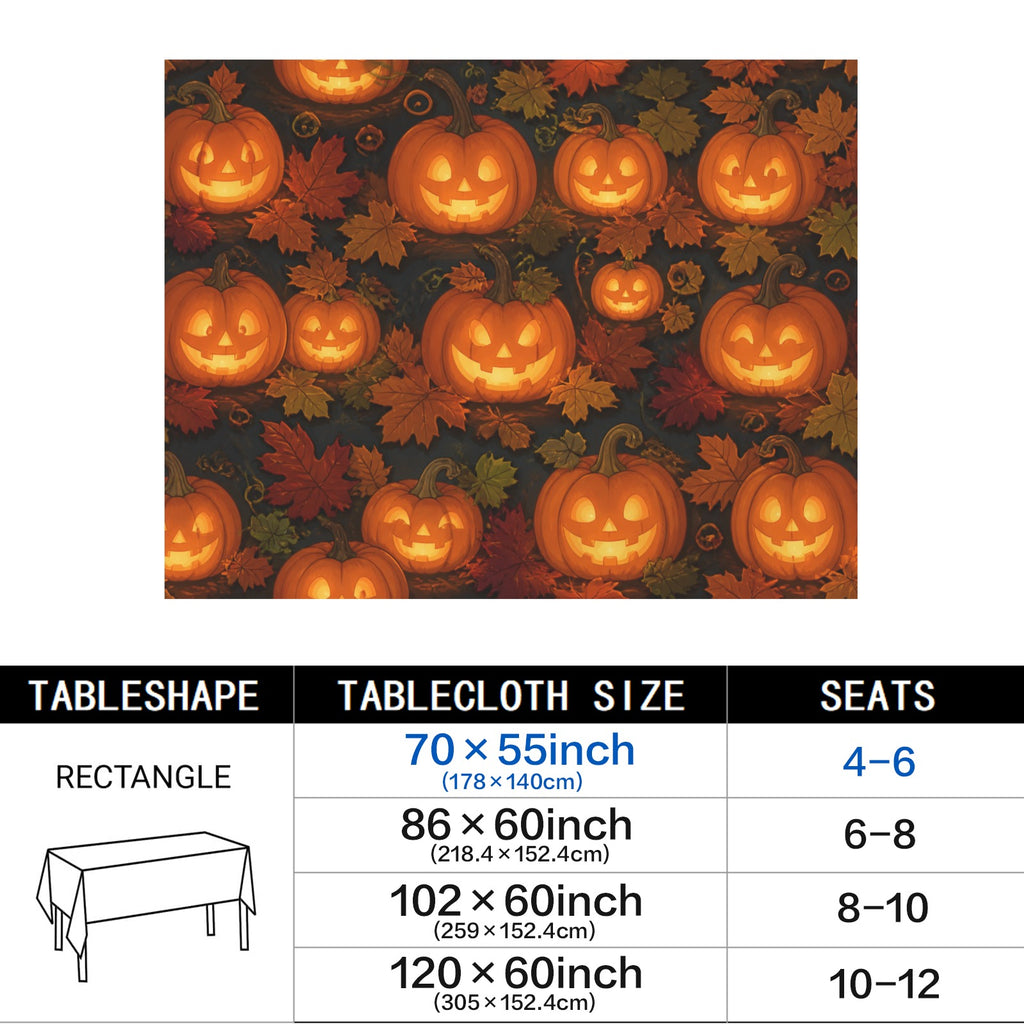 Grinning Lanterns 178cm x 140cm Rectangular Tablecloth 70x55inch (QUE)