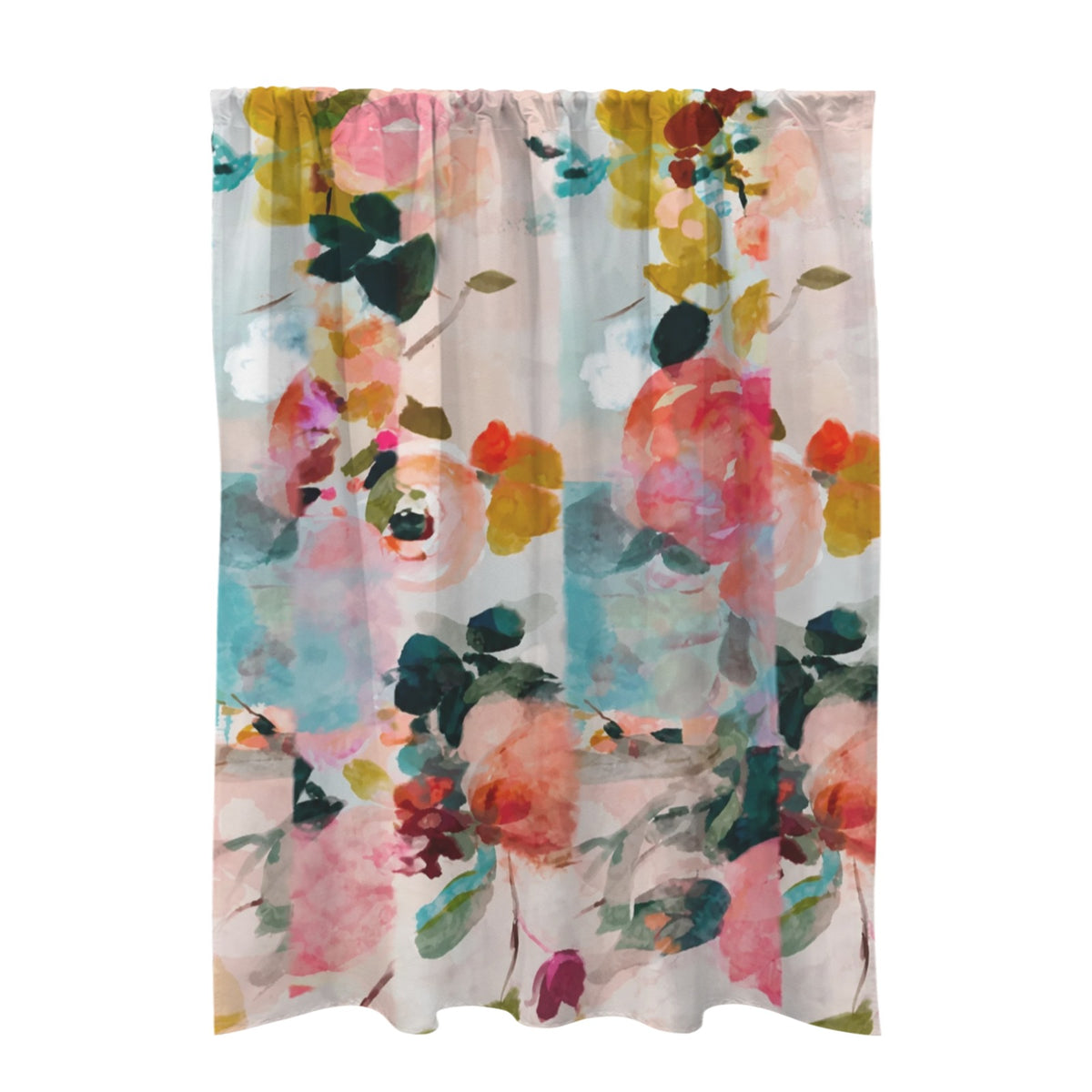 Glitchy Glam Chrome Bloom 51 x 72 in Door Curtain (QUE)