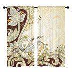 Middle Eastern leaf scroll 52 x 84 in Window Curtain Set
