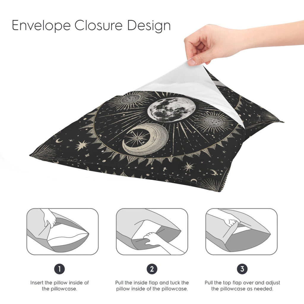 Extra Celestial Moon Phases 16 x 16 in Envelope Pillow Case