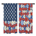 Patriotic Poppy Polling Day 52 x 84 in Window Curtain Set
