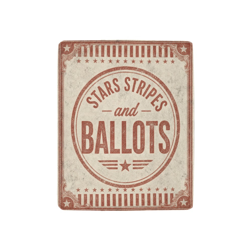 Stars Stripes and Ballots 32 x 48 in Micro Fleece Blanket