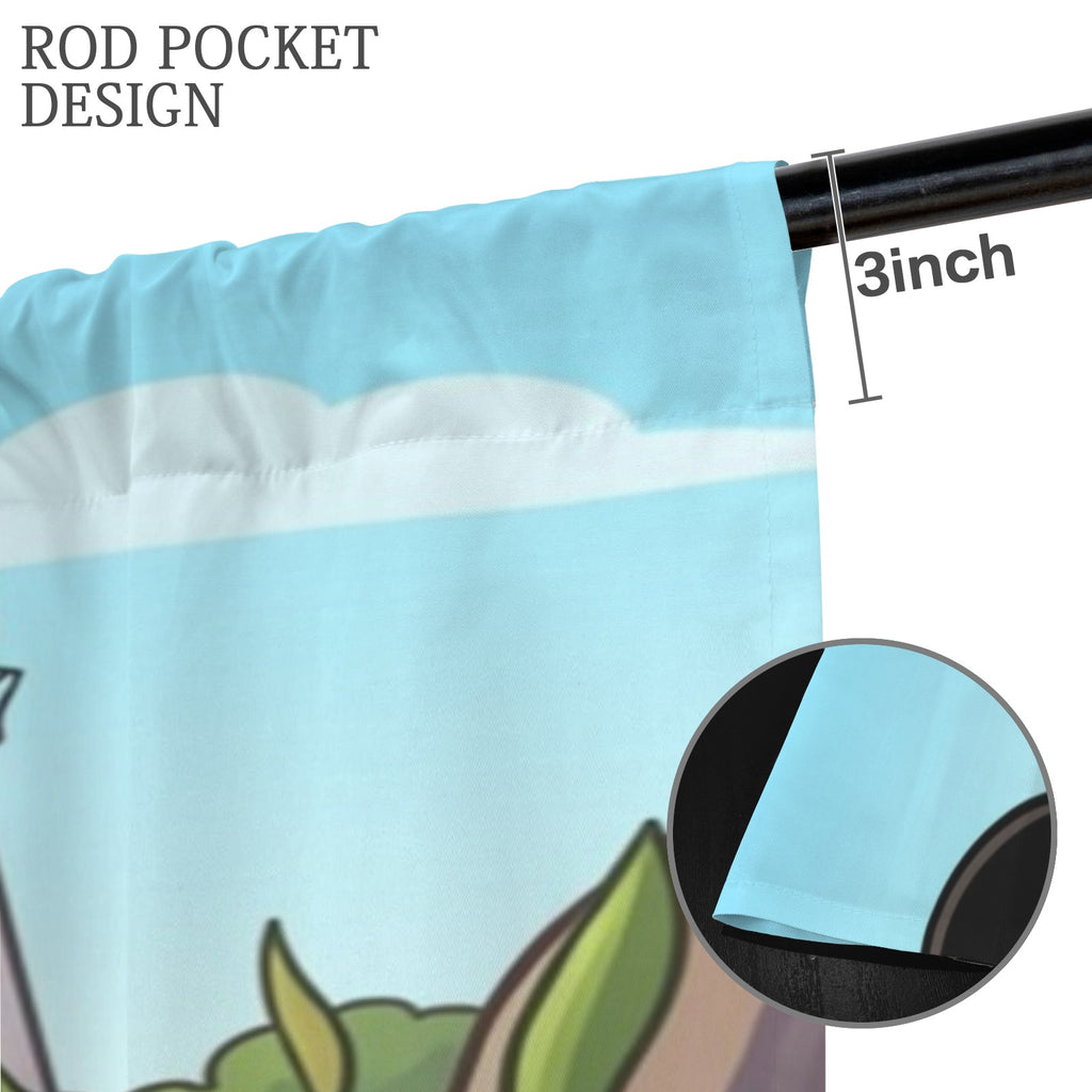 Mickey and the Tidepool Clockwork Reef 52 x 84 in Window Curtain Set