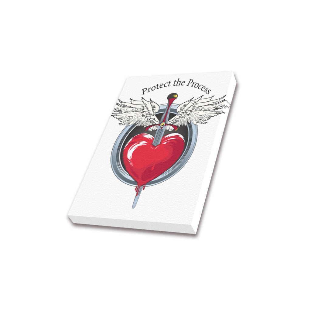 Protect the Process Winged Red Heart Frame Canvas Print 8"x10"