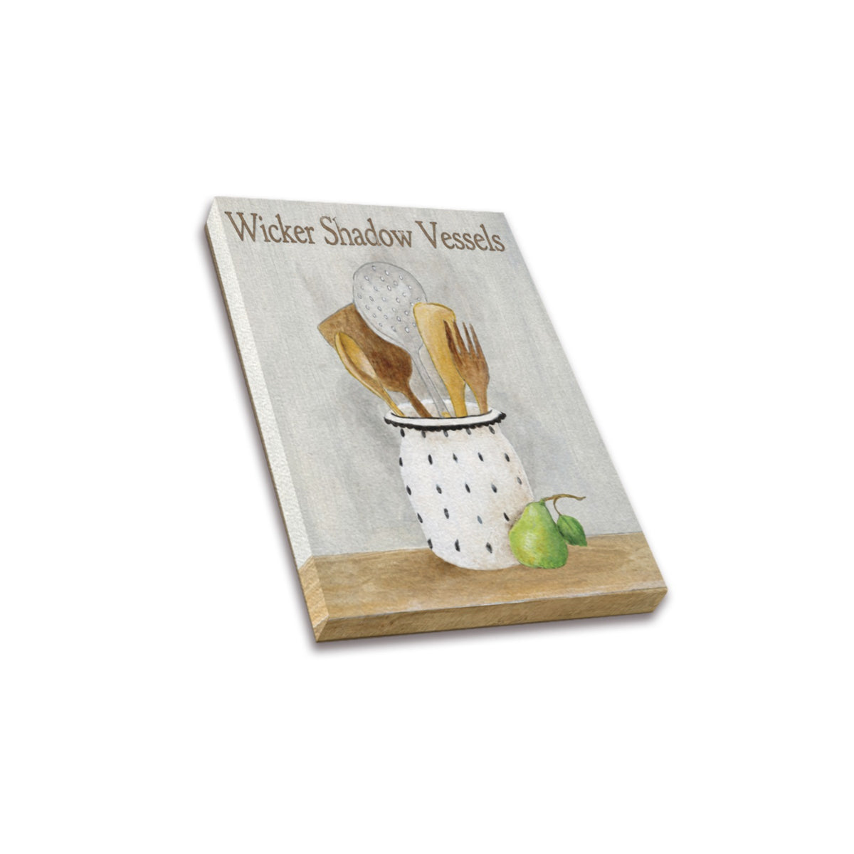 Wicker Shadow Vessels Frame Canvas Print 8"x10"