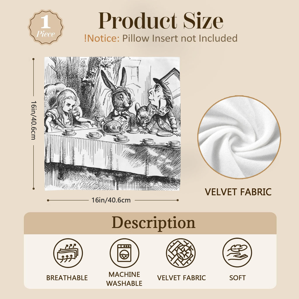 Alice Tenniel plate 25 16 x 16 in Envelope Pillow Case