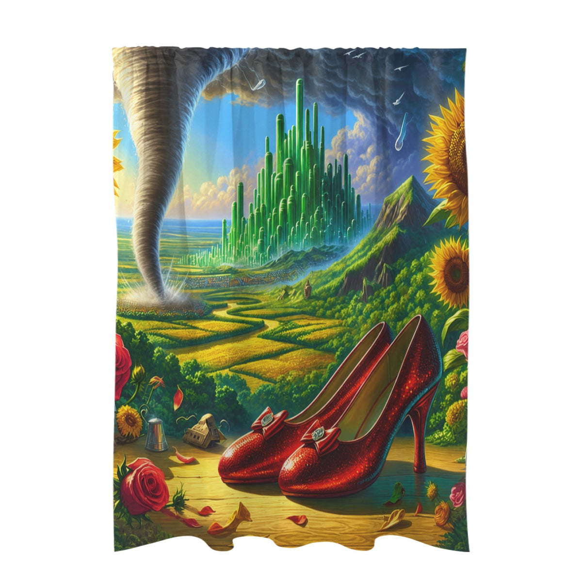 Oz Cyclone Farmhouse 51 x 72 in Door Curtain (QUE)