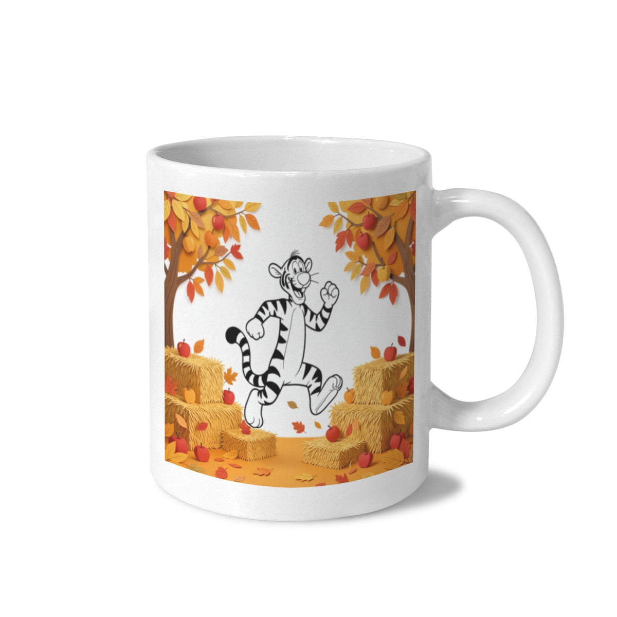 Tigger Orchard Leap 11 oz White Ceramic Mug