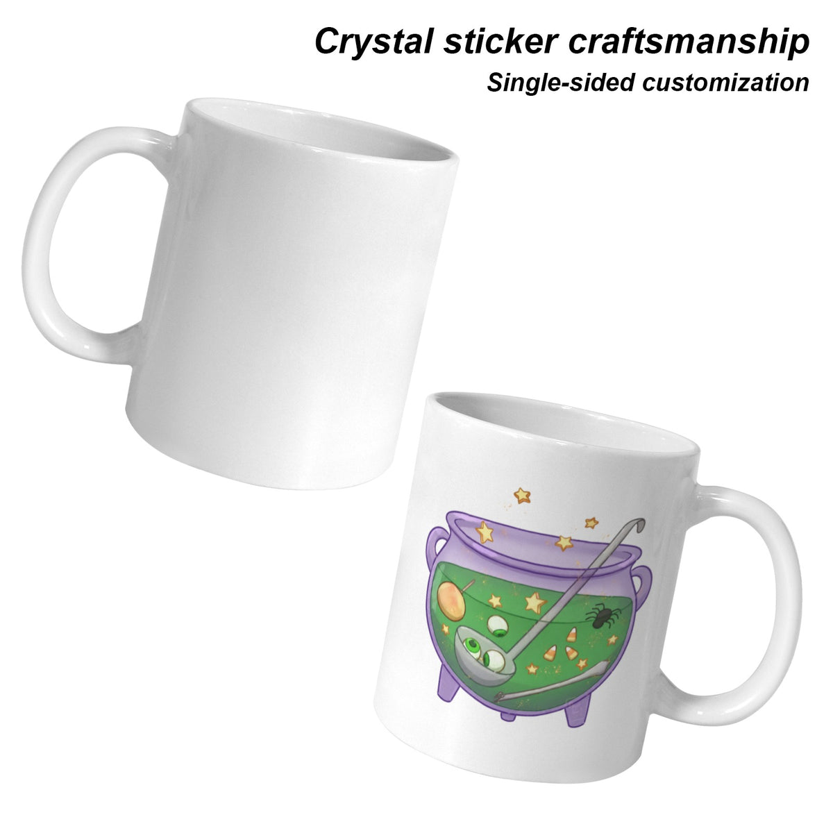 Spooky Potion Bottles 11 oz White Ceramic Mug