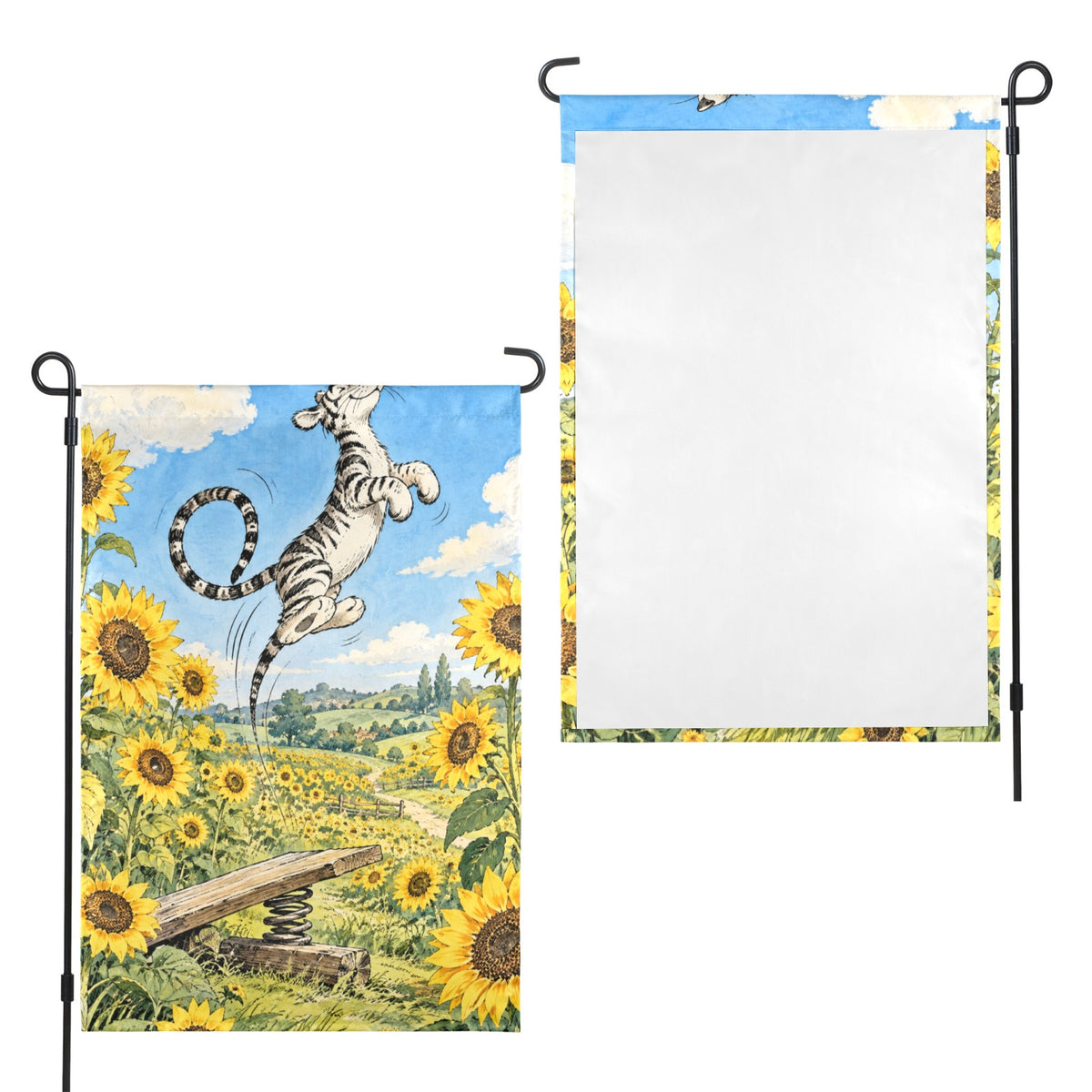 Tigger 1928 sunflower springboard 12 x 18 in Garden Flag