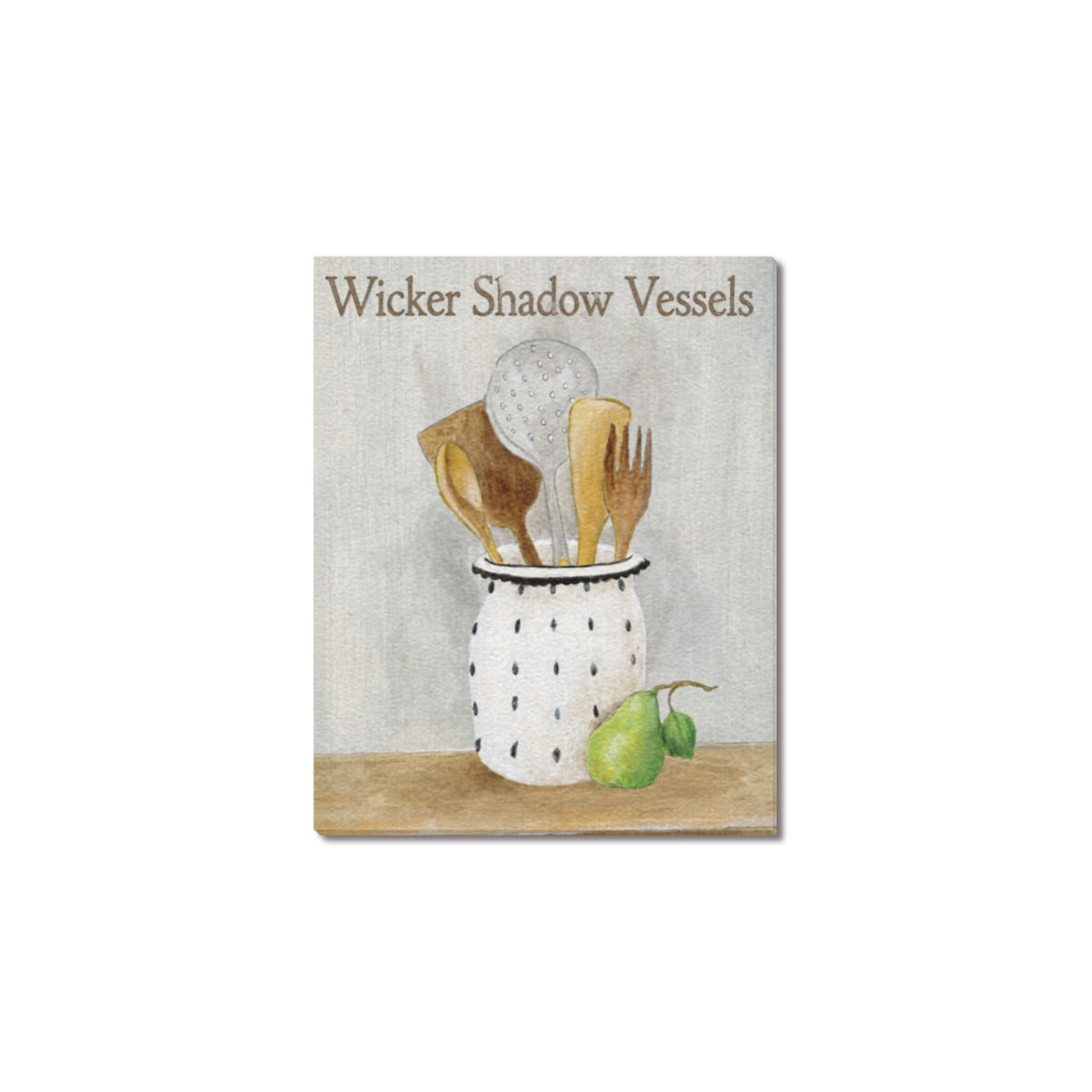 Wicker Shadow Vessels Frame Canvas Print 8"x10"