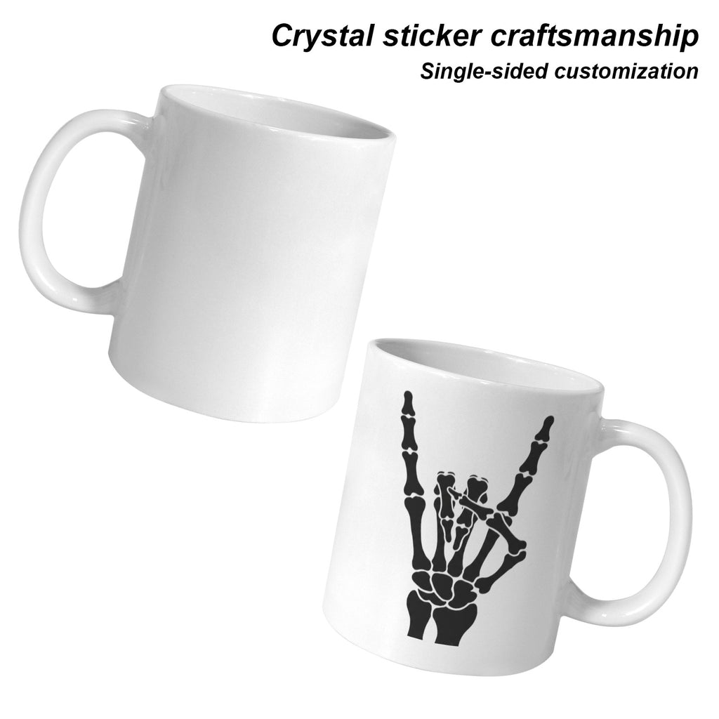 Skeleton Picnic at Dusk 11 oz White Ceramic Mug