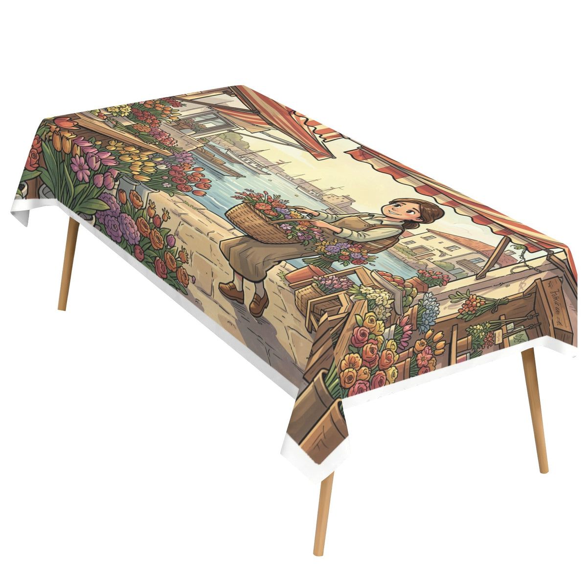 Minnie Market 178cm x 140cm Rectangular Tablecloth 70x55inch (QUE)