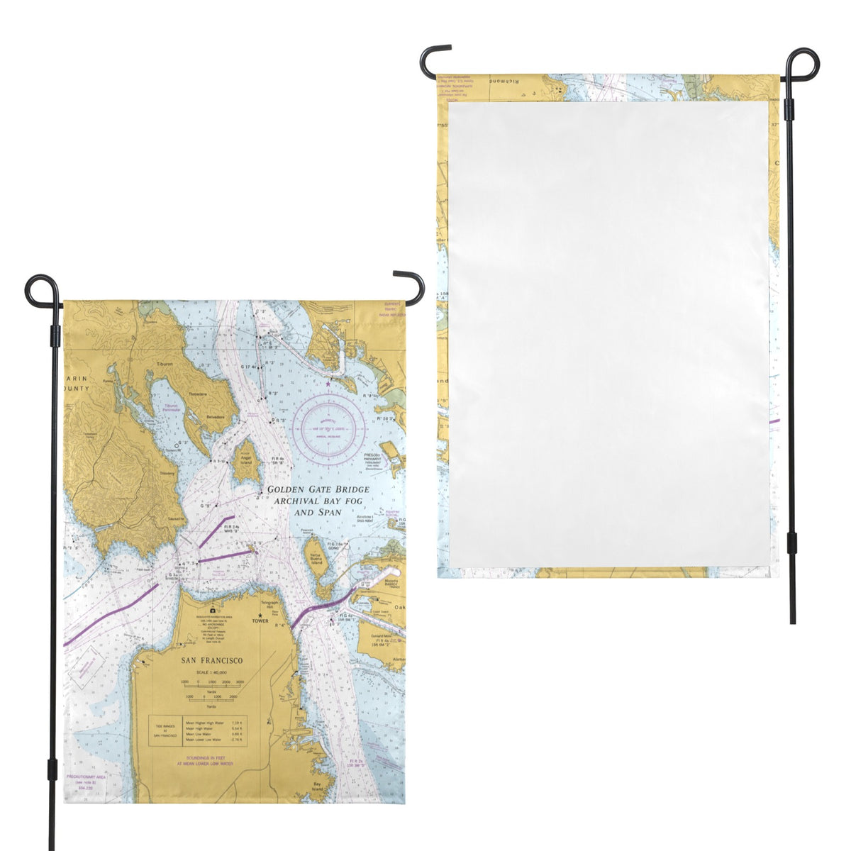 Golden Gate Fog 12 x 18 in Garden Flag